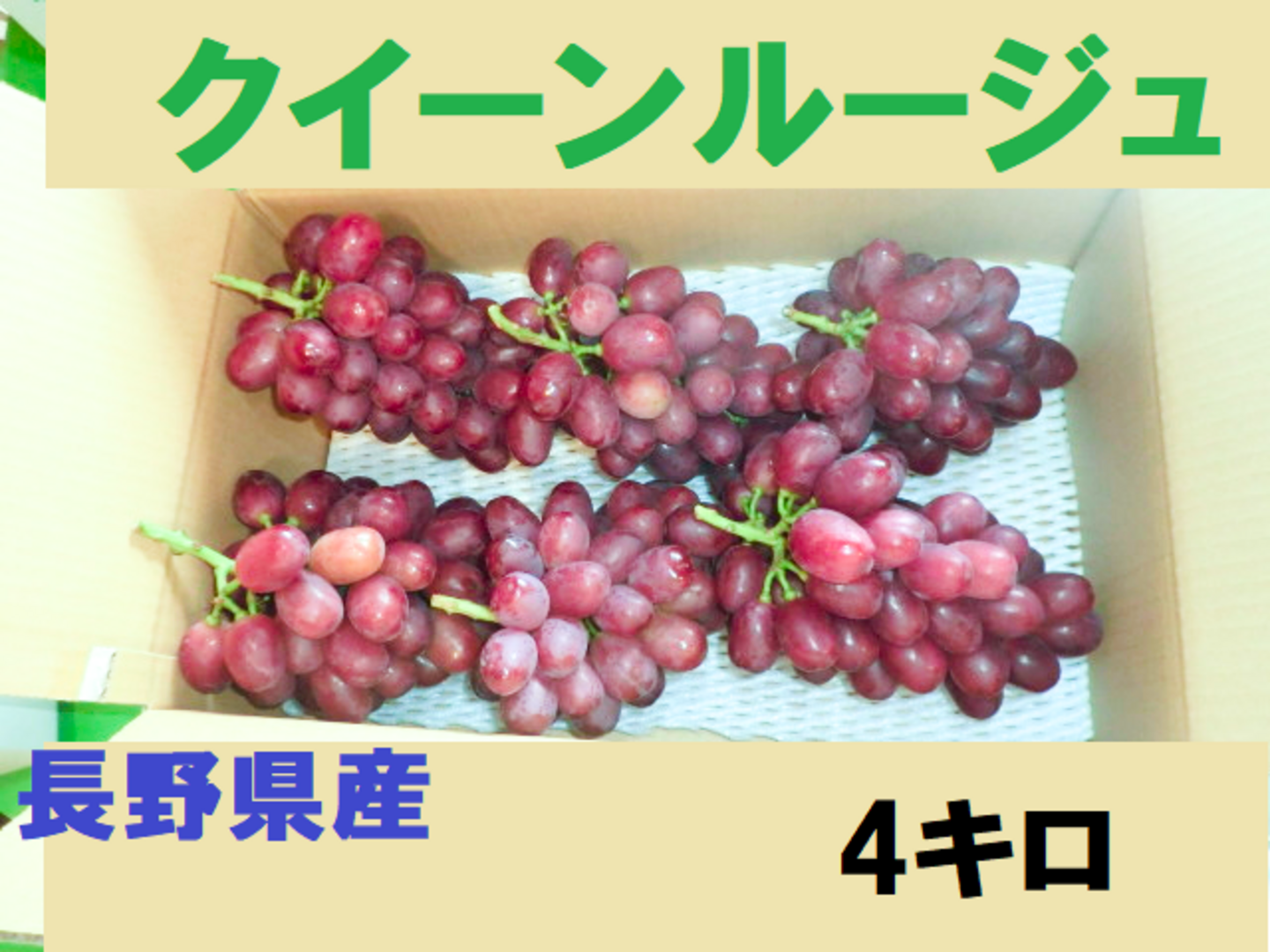 クイーンルージュ 4キロ：長野県産のシャインマスカット｜食べチョク