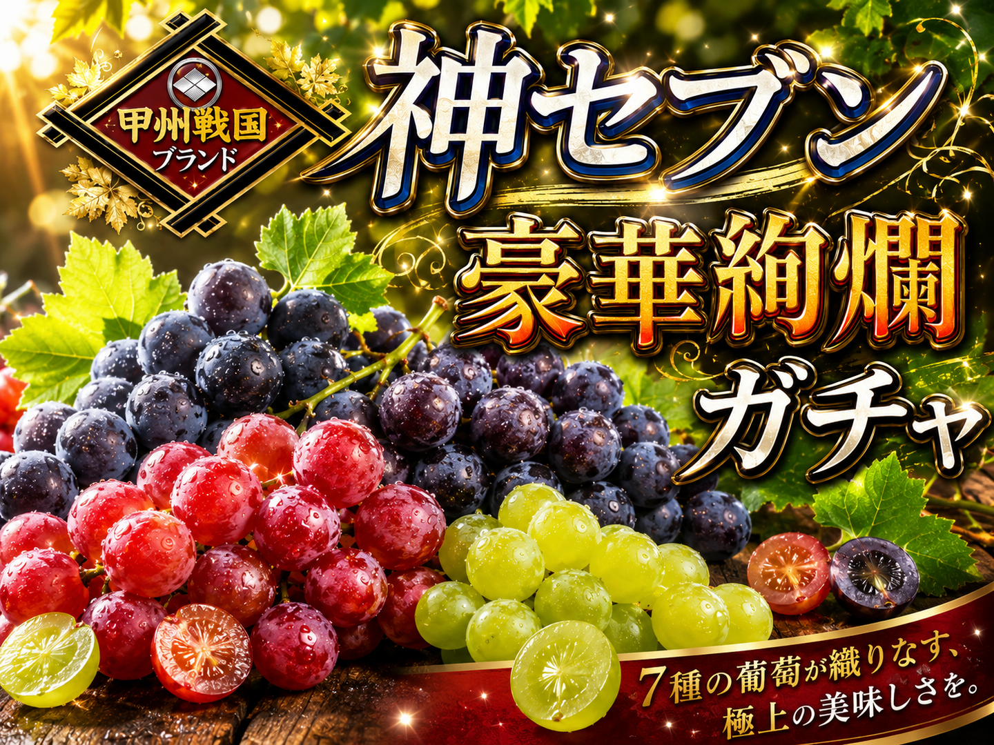 葡萄 縁起物 高級調度品 高級ブランド葡萄】人気トップ7食べ比べガチャ何が届くかお楽しみ