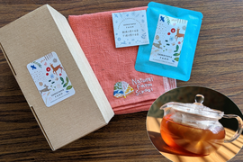 【母の日ギフト】 黒千石大豆茶とMOKUタオルセット《希少種＆自然栽培》