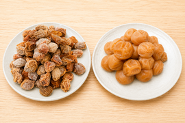 🎉500円OFF対象【食べ比べセット】無添加 白干し梅360g＆乾燥梅干し300g｜梅と国産塩だけ・群馬県産 完熟織姫小梅