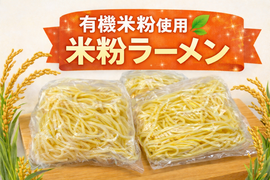 有機米使用 米粉ラーメン グルテンフリー 3袋 小麦不使用 冷凍 冷やし中華 冷やしラーメン 米粉麺 冷凍便