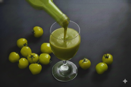 『希少』チェリートマト使用　すっきり飲みやすい！緑のチェリートマトジュース180ml×5本入