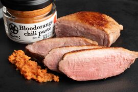 かすみ鴨むね肉のロースト　150g×2パック
ブラッドオレンジ胡椒セット