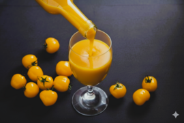 『希少』チェリートマト使用　フルーティーな味わい！黄色いチェリートマトジュース180ml×5本入