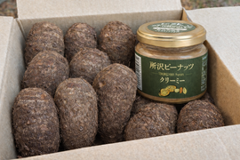 所沢ピーナッツクリーミー1瓶＆さといも２Ｌサイズ2.5kg同梱セット