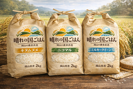 ３種食べ比べセット！キヌムスメ・にこまる・ミルキークイーン 2026年産「岡山県産お米」２kg×３個セット