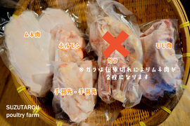 平飼い親鶏 1羽丸ごとセット
(モモ肉、ムネ肉×２、ささ身、ホルモン、手羽手羽元)