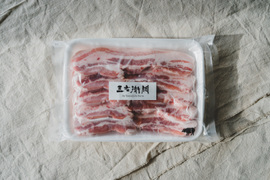 【サムギョプサル専用肉】1cm厚切りバラ 500g