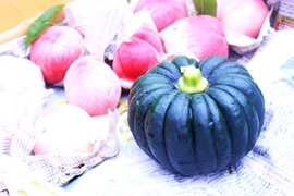 6月末～7月上旬予約 しっとり！桃のそばで美味しい！桃小菊かぼちゃ！5-6個入3900g程度