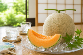 上品な甘さが広がる「宝玉メロン」｜めろん2玉
