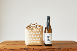 【ギフト】2021年産 有機JAS NIPPA米コシヒカリ３kg　日本酒新波袋吊り７２０ml　セット