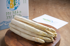 【春芽】【北海道上富良野産】極太ホワイトアスパラ3L400g　お試しにもピッタリ！🌿✨ しまねずみファームのフラノブランシュ✨🏆2024年通販発送  約3,000件以上👑