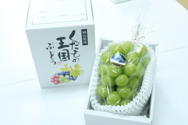 【夏ギフト】岡山県産シャインマスカット　贈答用化粧箱　750g前後一房入り