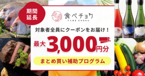 【終了しました!】最大3,000円分クーポンをお届け!「まとめ買い補助プログラム」が延長決定。