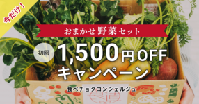 【追加開催中】野菜定期便「食べチョクコンシェルジュ」が初回1,500円オフ