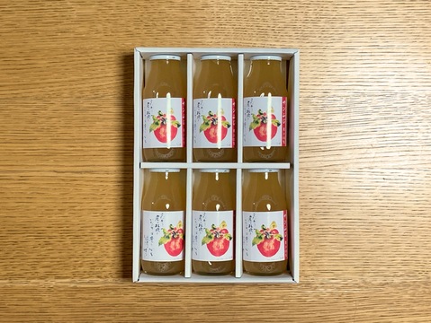 優しい甘み【６本セット】りんごサンふじストレートジュース180ml