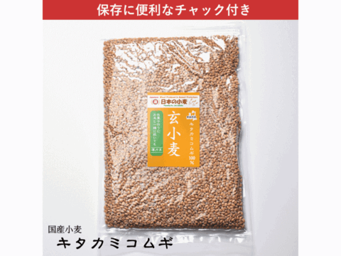 キタ玄粒 玄小麦 薄力系 800g 青森県産単一品「キタカミコムギ」100％ 日本の小麦 国産小麦 国産玄麦