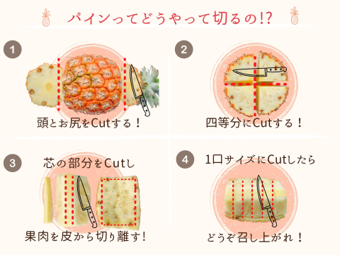 《早割特価》✨完熟ピーチパイン約４Kg(6〜8個入)✨　　　✨ほのかに桃の香りのする不思議なパイン✨世界自然遺産の島『西表島』より、産地直送でお届けします✨