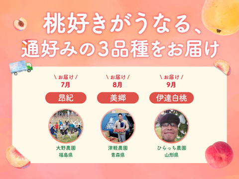 【売り切れ】【限定200セット】3種の桃だより第2弾（食べチョク公式）