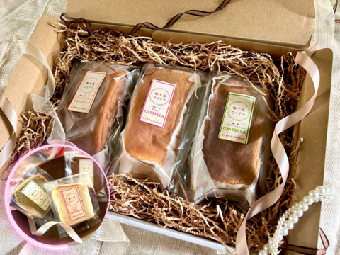 【冬ギフト】【添加物ゼロ】【ふわっとなめらか食感】✨種子島カステラ✨3個セット〜夢まるの平飼い卵で作った贅沢な逸品〜