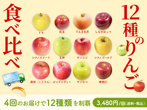 【食食べチョク旬の食べ比べ便】シナノスイート/ 王林/ シナノゴールド