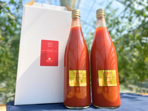 【冬ギフト】本物の甘さと健康をお届けする贅沢無添加トマトジュース720ml×2
