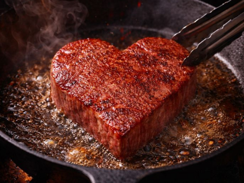 【バレンタイン】ハートステーキ1枚［牛脂・チョコ・紙袋付き］鹿児島県 黒毛和牛 牛肉 さつま福永牛 受賞歴多数 〔ギフト バレンタイン お取り寄せ プレゼント］