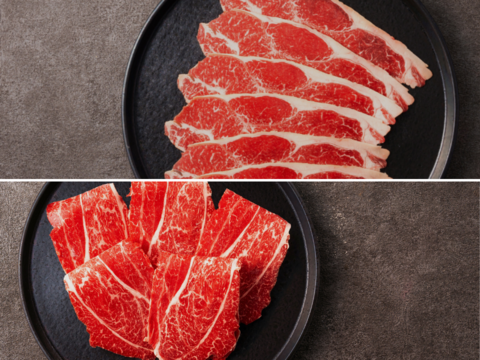 【ギフト】味わい２種しゃぶしゃぶ用セット 計300g　熨斗対応可【冬ギフト】