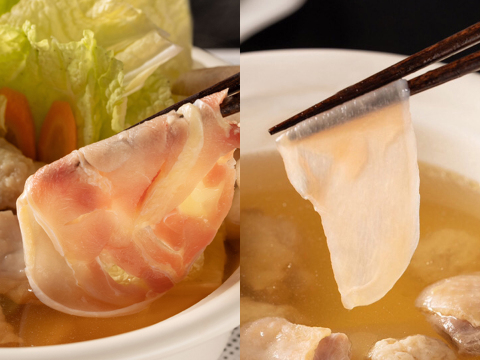 小分けで便利！みつせ鶏 もも・むね しゃぶしゃぶ食べ比べセット（計700g）