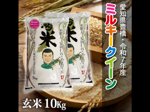 【節減対象農薬6割減】ミルキークイーン 玄米10g【令和7年・愛知県産】