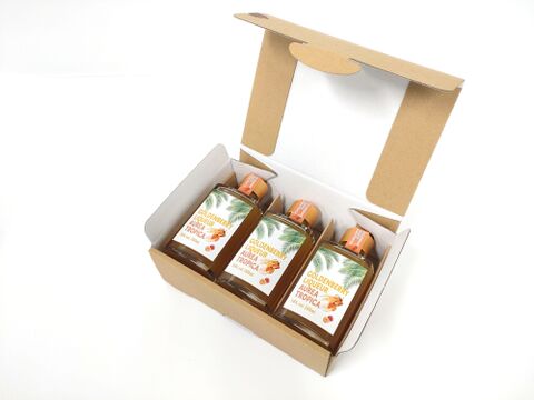 【冬ギフト】新商品✨陽光の輝き　自然派リキュール🍹ゴールデンベリーリキュール「AUREA TROPICA」200ml×３本入りギフト🎁
