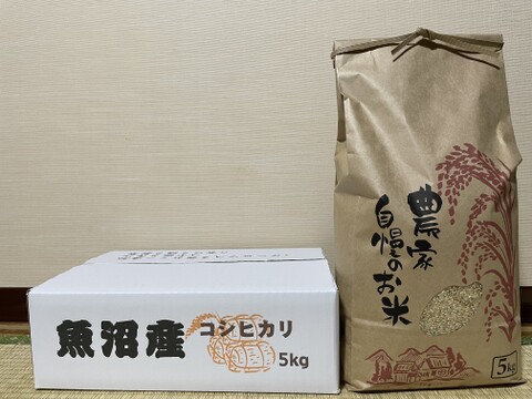 令和７年魚沼産コシヒカリ玄米５kg