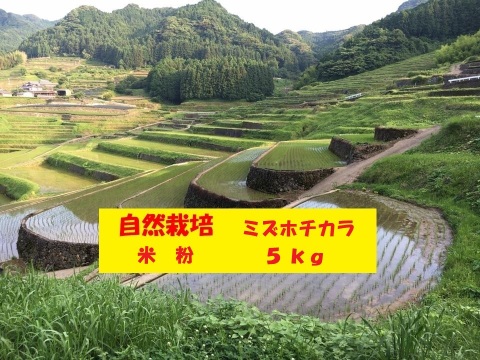 【年始セール】自然栽培「ミズホチカラ」米粉　１ｋｇＸ５袋