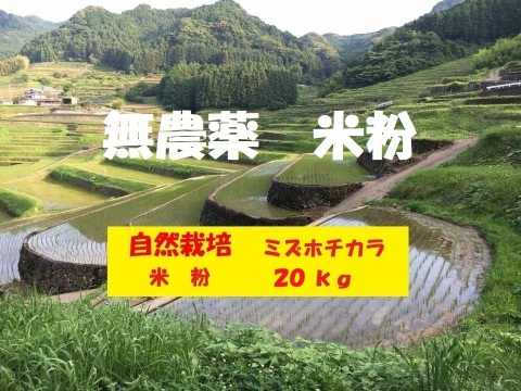 【年末セール】【令和7年新米】自然栽培「ミズホチカラ」米粉　２０ｋｇ