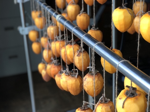 干し柿　昔ながらの手作り天日干し　無燻蒸無添加　自然の甘みをご堪能ください　6個入り箱