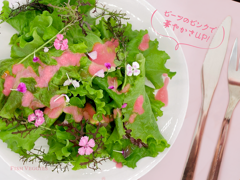 【北海道産ビーツ使用】ど発酵ビーツドレッシングとミックスレタスのセット