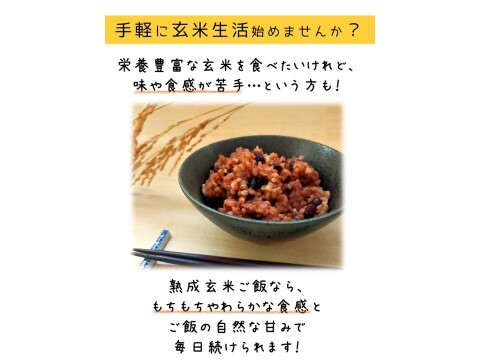 熟成玄米ご飯手作りセット×２袋・熟成３日発芽玄米パックご飯×３個