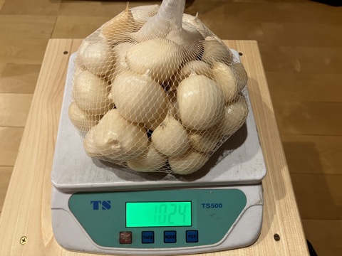 【採れたてフレッシュ】農薬不使用ジャンボニンニク 外皮剥き済み バラ1kg