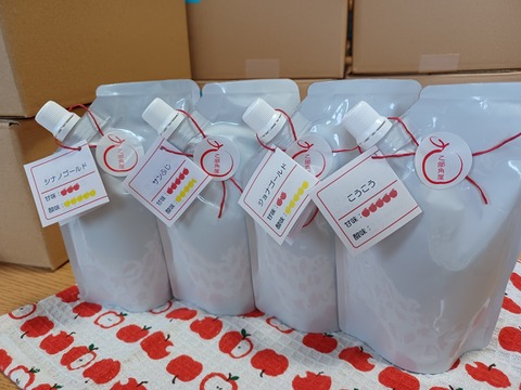 【お試しセット】パウチ入りりんごジュース4個【今なら増量中】
