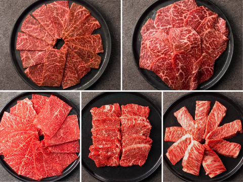【祝・発売記念】里山牛 焼肉５種食べ比べ1.0kgセット（シンシン・イチボ・カタサンカク・手切り赤身カルビ・三角カルビ）