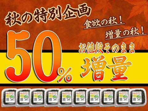 【秋の特別企画】期間限定50％増量！宗像のあかもく１０個+５個　合計１５個
