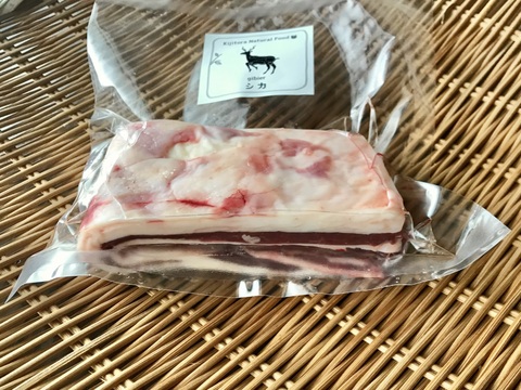 鹿バラ肉（ジューシー🍖カルビ）／ 焼肉BBQに！岡山県産ジビエ🦌（260705−4）