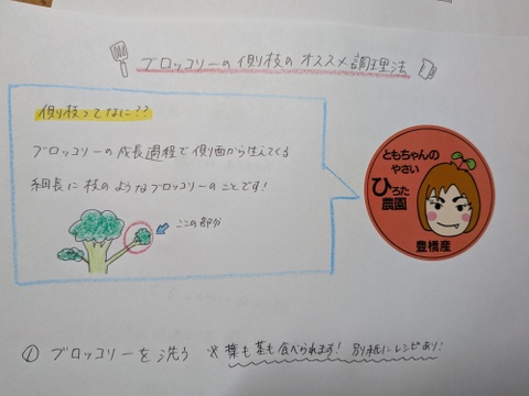 春ブロッコリーの側枝