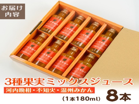 【夏ギフト】贅沢飲み切りタイプ！3種果実ミックスジュース5本セット