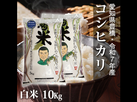 【節減対象農薬6割減】コシヒカリ 白米10kg【令和7年・愛知県産】
