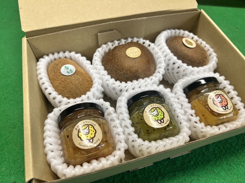 キウイ３種と３種のミニジャムセット：Ｓ箱