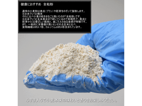 ネバ全 全粒粉 中力粉 2kg 青森県産単一品100％使用 日本の小麦 「ネバリゴシ」 国産小麦 国産小麦粉