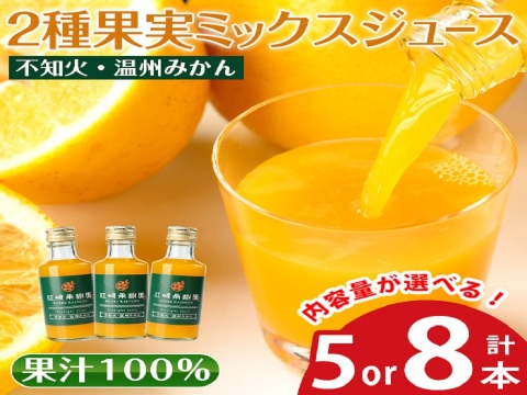 【夏ギフト】贅沢飲み切りタイプ！2種果実ミックスジュース5本セット