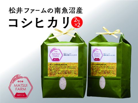 【令和7年産】"とっておき”の魚沼米！松井ファームの南魚沼産コシヒカリ2kg×2袋(精米)