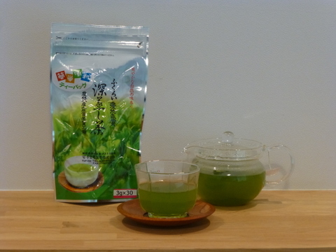 【新茶】深蒸し茶ティーパック（ひも付き3g×30個）3袋